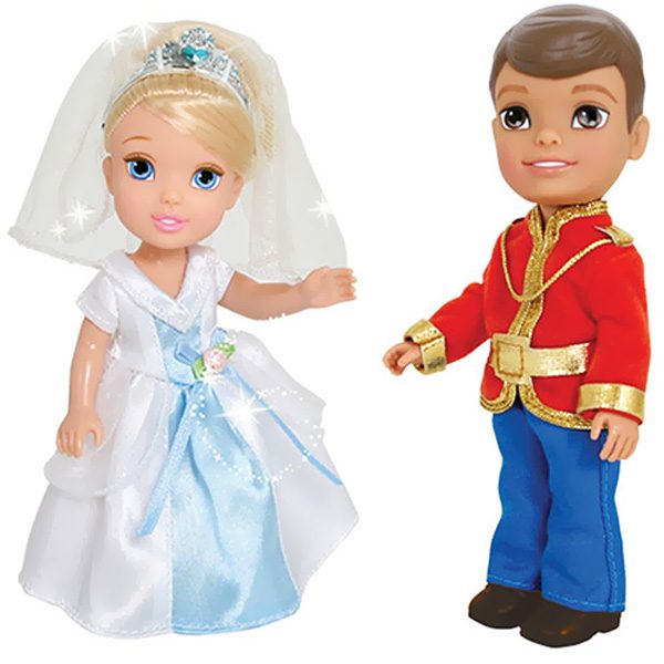 Disney Princess Игровой набор с мини-куклами Petite Princess Cinderella and Prince Charming