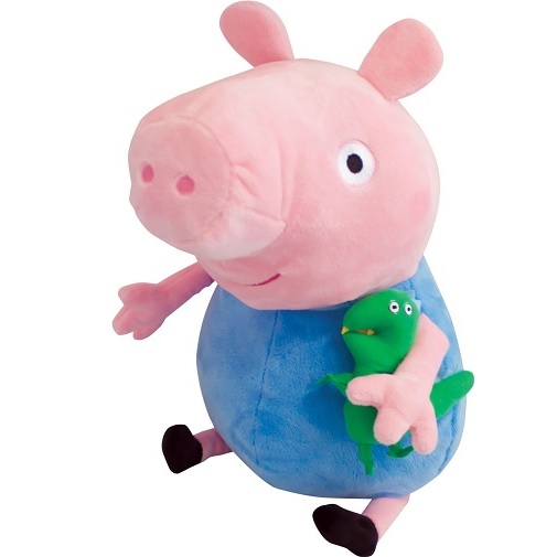 Peppa Pig Мягкая игрушка Джордж с динозавром 40 см