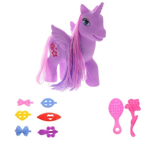 Игровой набор Милый пони с аксессуарами (фиолетовый) Карапуз