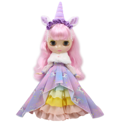 Кукла Единорог Блайз с радужными волосами Blythe Doll Unicorn