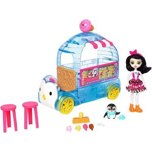 Набор Enchantimals с куклой Фургончик мороженого Прины Пингвины
