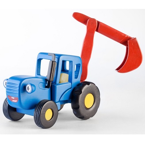 Игрушка Синий трактор Гоша с ковшом WoodenToys 1633T