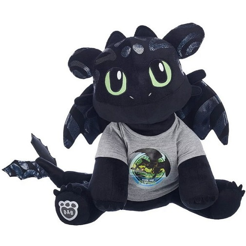 Мягкая игрушка Дракон Беззубик с биолюминесцентным мехом Как приручить дракона Build-A-Bear