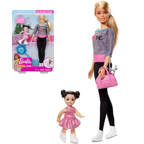 Кукла Барби тренер по фигурному катанию и ученица Barbie FXP37 Mattel
