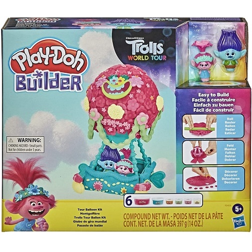 Play-Doh Builder Тролли Воздушный шар F0450 Лепим и Строим Hasbro