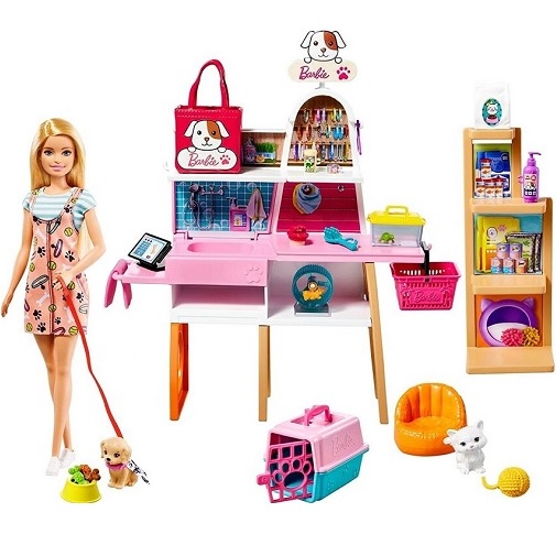 Набор Барби Зоомагазин с куклой и фигурками животных Barbie GRG90