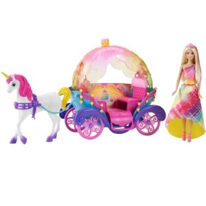 Barbie Игровой набор с куклой Радужная карета