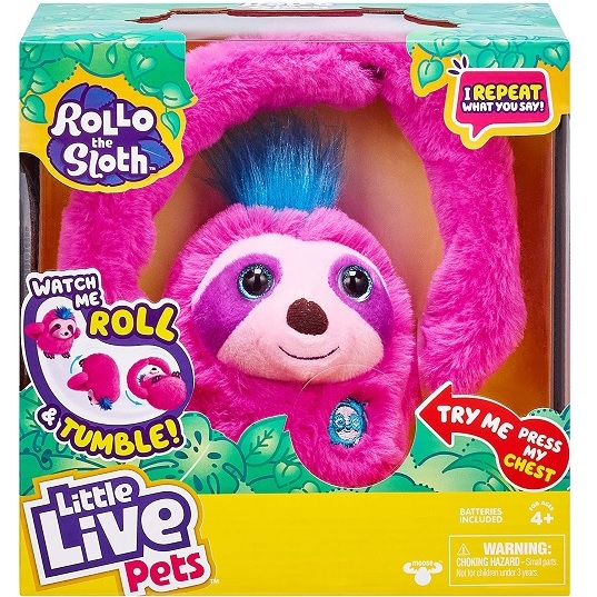 Интерактивная игрушка Ленивец Ролло Little Live Pets 26274