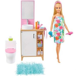 Кукла Барби и Ванная комната Barbie Bathroom GRG87