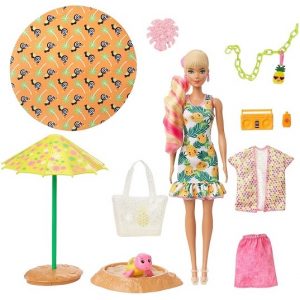 Набор Барби Ароматный пенный сюрприз Ананас с куклой Barbie