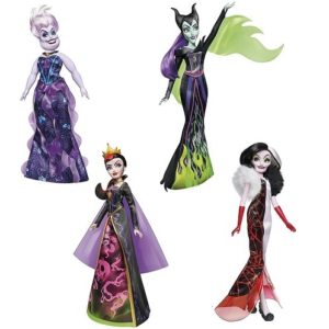 Набор кукол-злодеев: Злая Королева, Круэлла Де Виль, Малефисента, Урсула Hasbro