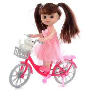 Кукла-малышка Veld Co на велосипеде