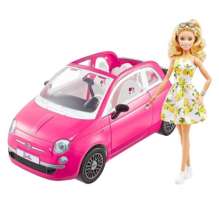 Кукла Барби и автомобиль Fiat 500 Barbie GXR57