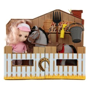 Игровой набор Кукла с лошадкой и аксессуарами Veld Co 125996