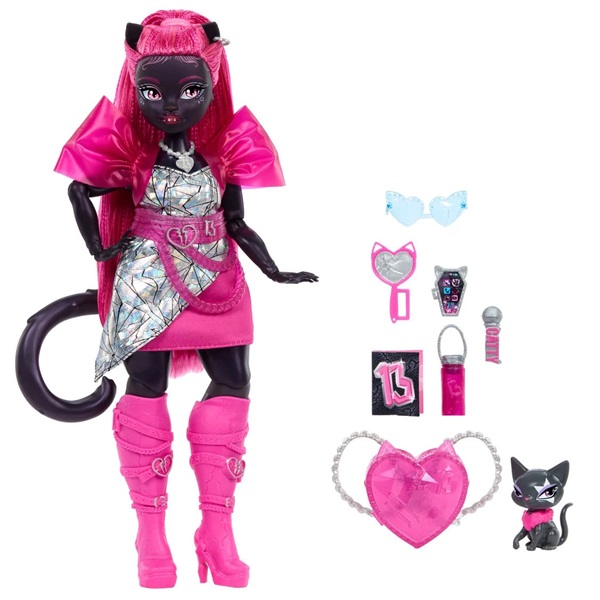 Кукла Кетти Нуар с котом Амулетом Monster High
